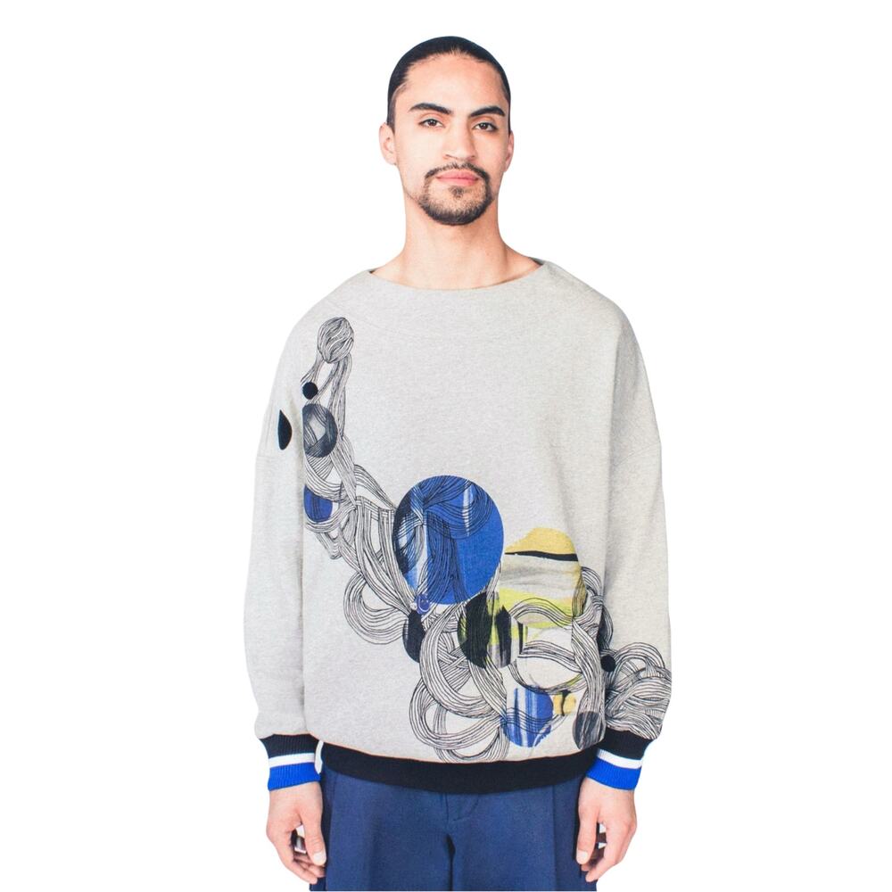 NWOT FURI SPORT X TFP Sweatshirt S/M Multi French-Terry-Lined “Find Your Fantom”